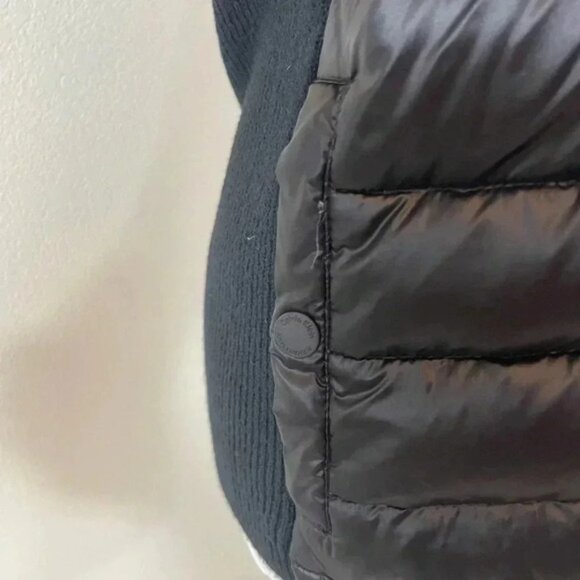 Calvin Klein Black duck down feather puffer sweater jacket size medium - Picture 5 of 8